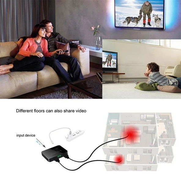 Mini Full HD 4K 1x2 HDMI 3D V1.4b Splitter HDTV STB DVD Projektör DVR Uyumlu - 7