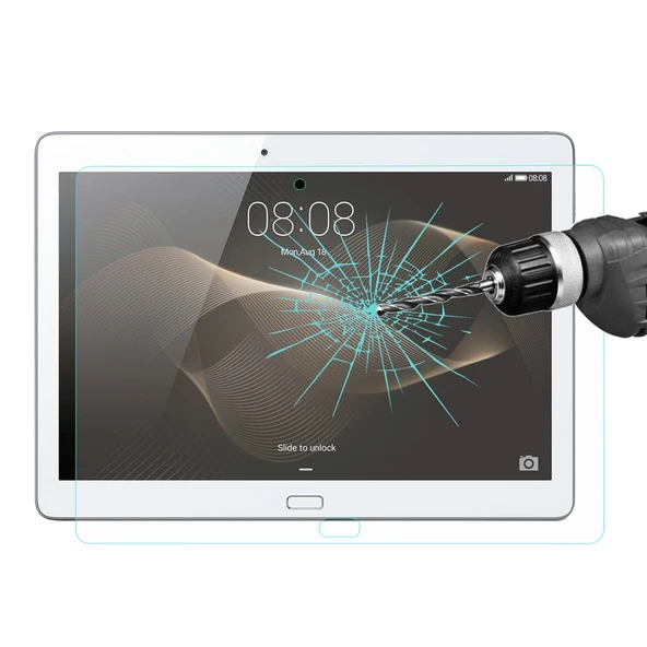 ENKAY Hat-Prince 0.33mm 9H Sertlik 2.5D Patlamaya Dayanıklı Temperli Cam Ekran Koruyucu Huawei MediaPad M2 10.0 inç