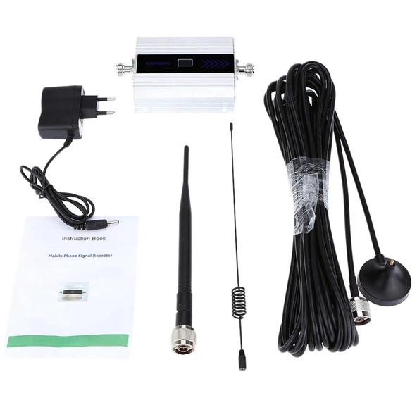 GSM 900MHz Mini Cep Telefonu LCD Sinyal Güçlendirici Emme Antenli - 8