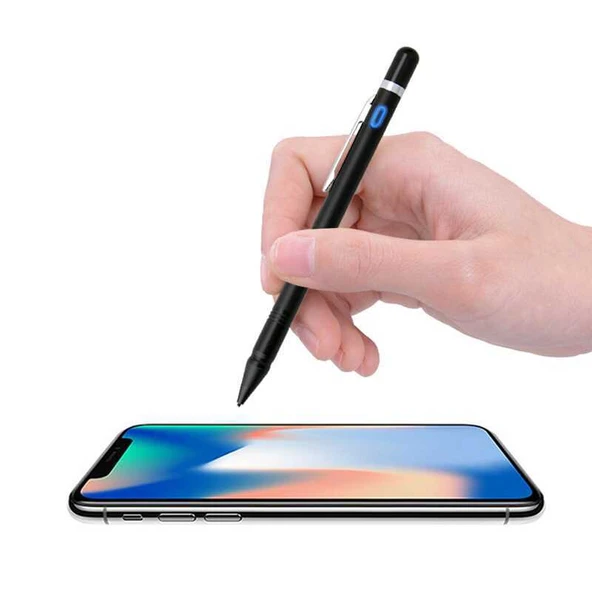 Şarjlı Kırmızı Kapasitif Dokunmatik Ekran Aktif Stylus Kalem 1.5-2.3mm Uç - 7