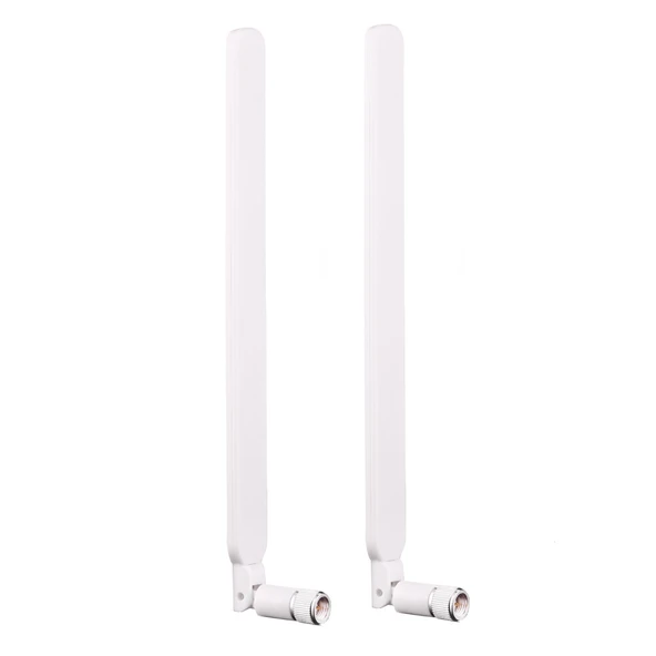 B593 5dBi SMA Erkek 4G LTE Router Anteni Beyaz 2 Adet