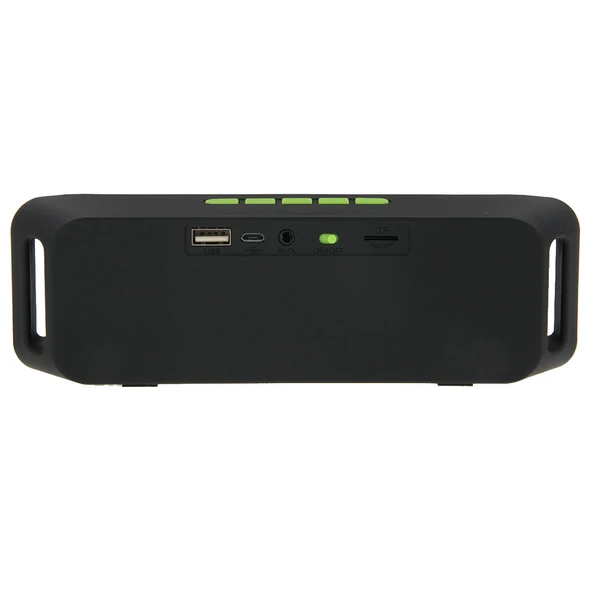 Taşınabilir Stereo Kablosuz Bluetooth Müzik Hoparlörü Yeşil - 3