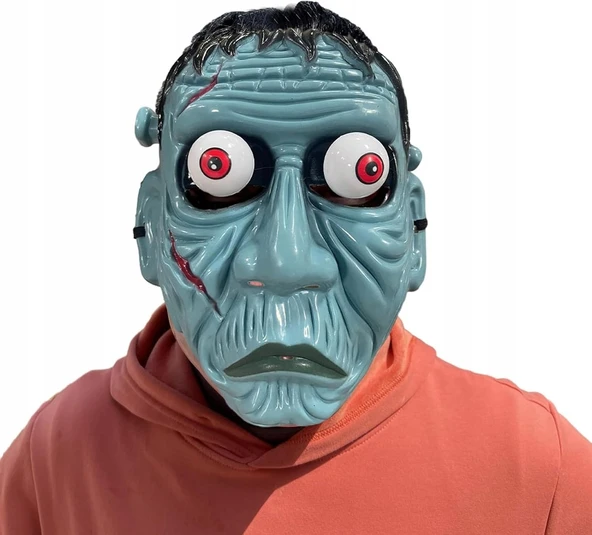 Frankenstein Temalı Sallanan Oynar Gözlü Maske - 2