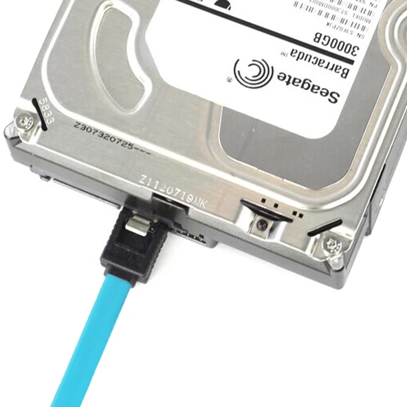 7 Pin SATA 3.0 Dişi to 7 Pin SATA 3.0 Dişi HDD Veri Kablosu 50cm Mavi - 5