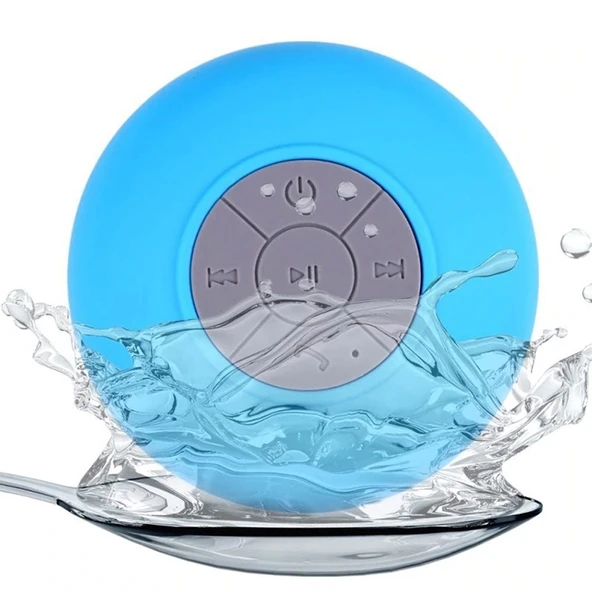 BTS 06 Mini Suya Dayanıklı IPX4 Bluetooth V2 1 Hoparlör Mavi