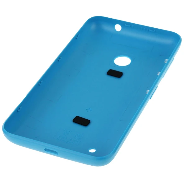 Nokia Lumia 530 Uyumlu Mavi Plastik Batarya Arka Kapak - 3