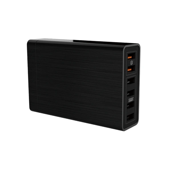 VEDFUN TurboCube D620 Hızlı Şarj 3.0 ve SDDC Teknolojili 6 Portlu USB Şarj Cihazı EU US UK Priz
