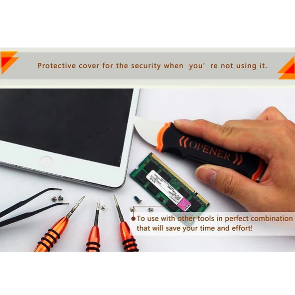 JAKEMY JM OP12 Esnek Çift Uçlu Metal Açma Aracı Samsung iPhone iPad Dizüstü Tablet PC İçin - 9