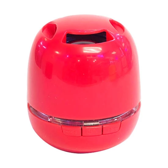 T6 Mini Taşınabilir LED Işıklı Bluetooth Stereo Hoparlör Kırmızı TF Kart Destekli Eller Serbest - 2