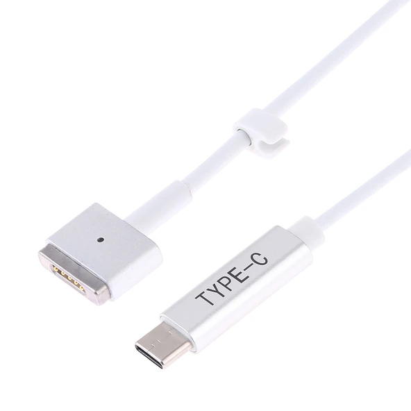 85W MagSafe 2 T Şeklinde 5 Pin USB C PD Şarj Kablosu Beyaz 1.7 Metre - 2