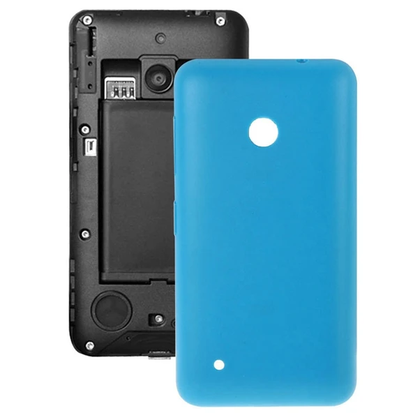 Nokia Lumia 530 Uyumlu Mavi Plastik Batarya Arka Kapak - 2