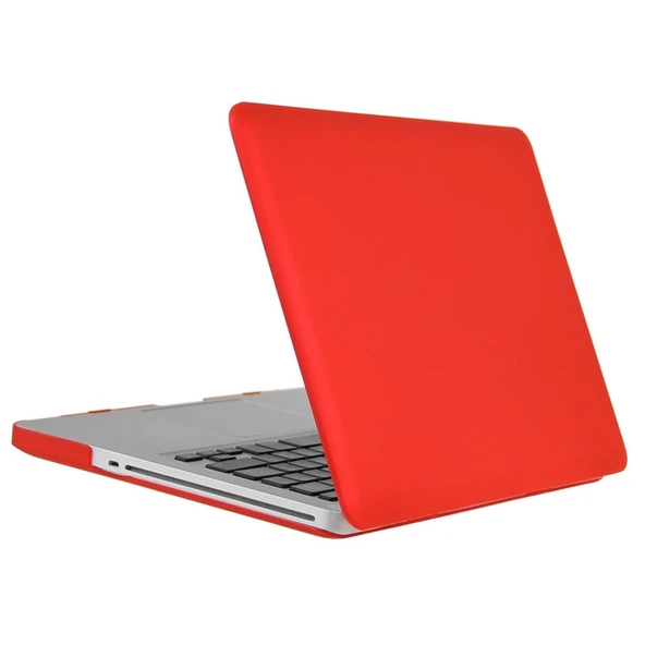 MacBook Pro 13.3 inç A1278 Uyumlu Kırmızı 3'ü 1 Arada Sert Kılıf Klavye Koruyucu ve Toz Tıkacı - 2