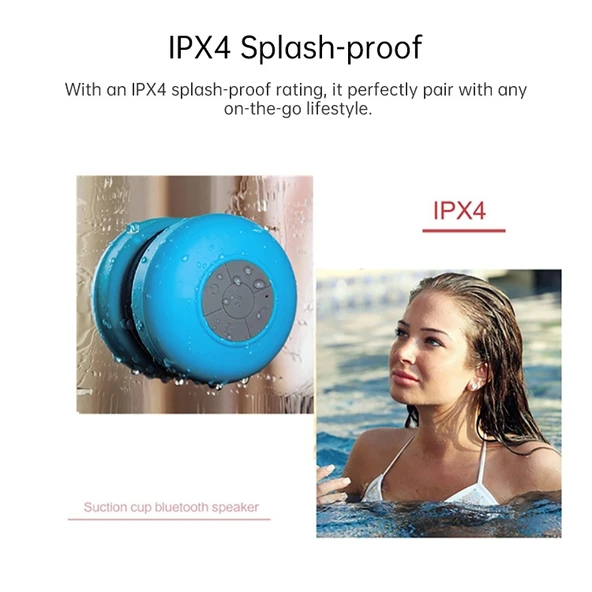 BTS 06 Mini Su Geçirmez IPX4 Bluetooth V2 1 Hoparlör Siyah Eller Serbest - 5
