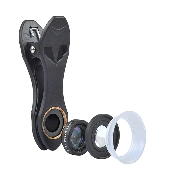 APEXEL APL-24X-H 2'si 1 Arada Evrensel Dış 12X ve 24X Makro Telefon Lensi ve Lens Kapağı - 5