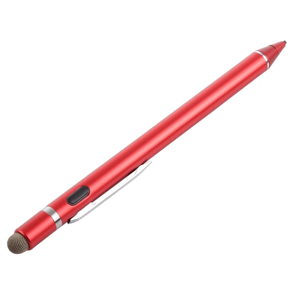 Şarjlı Kırmızı Kapasitif Dokunmatik Ekran Aktif Stylus Kalem 1.5-2.3mm Uç - 3