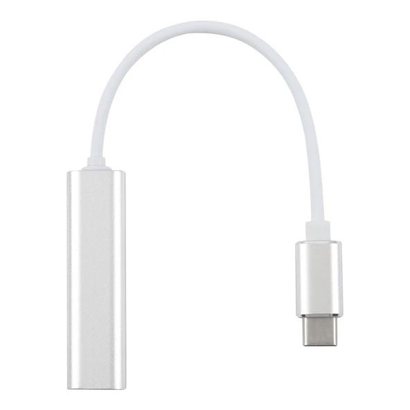 Alüminyum Kasa 3.5mm Jack Harici USB C Tip C Ses Kartı HIFI Sihirli Ses 7.1 Kanal Dönüştürücü Adaptör Gri - 4