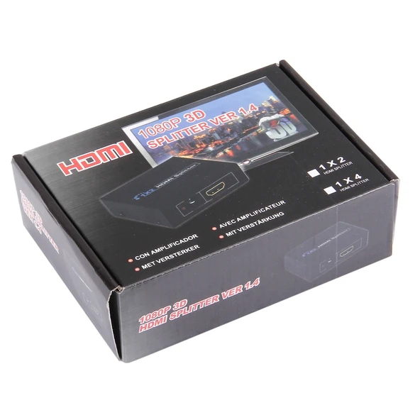 HDV 9812 Mini HD 1080P 1x2 HDMI V14 Splitter HDTV STB DVD Projektor DVR Uyumlu - 7
