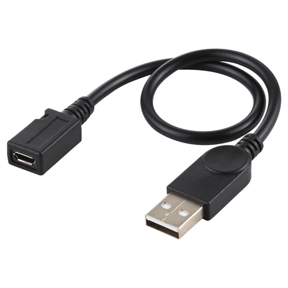 USB Erkekten Mikro USB Dişiye Dönüştürücü Kablo 22cm