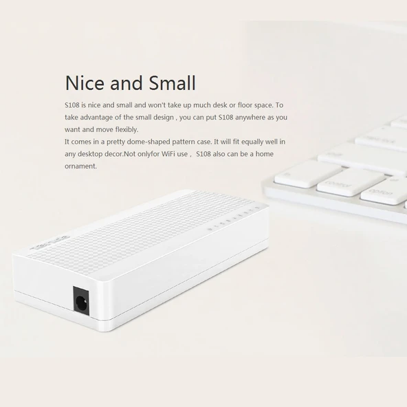 Tenda SG108 8 Port Beyaz 10 100Mbps Hızlı Ethernet Ağ Anahtarı - 7
