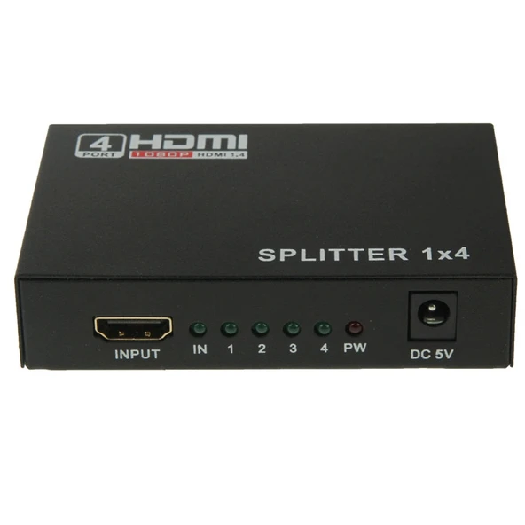 Mini HD 1080P 1x4 HDMI V1.4 Splitter HDTV STB DVD Projektör DVR Uyumlu - 5