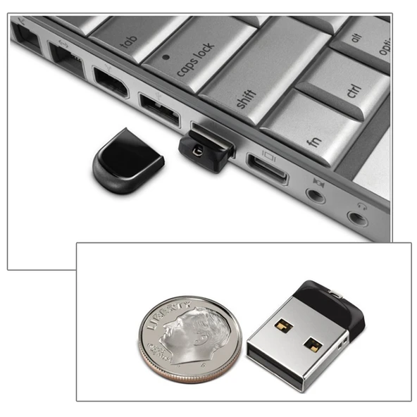 8GB Mini USB Flash Bellek Zincirli PC ve Laptop Uyumlu - 8