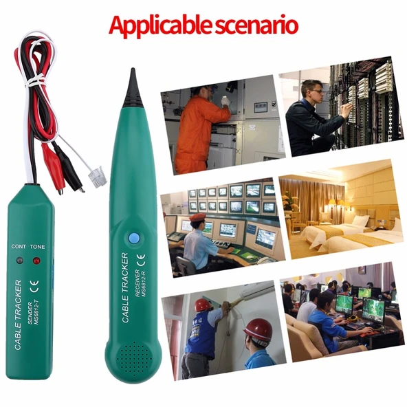 BSIDE MS6812 RJ11 ve RJ45 Telefon Hattı Kablo Takip Cihazı Gönderici ve Alıcı Dahil - 8