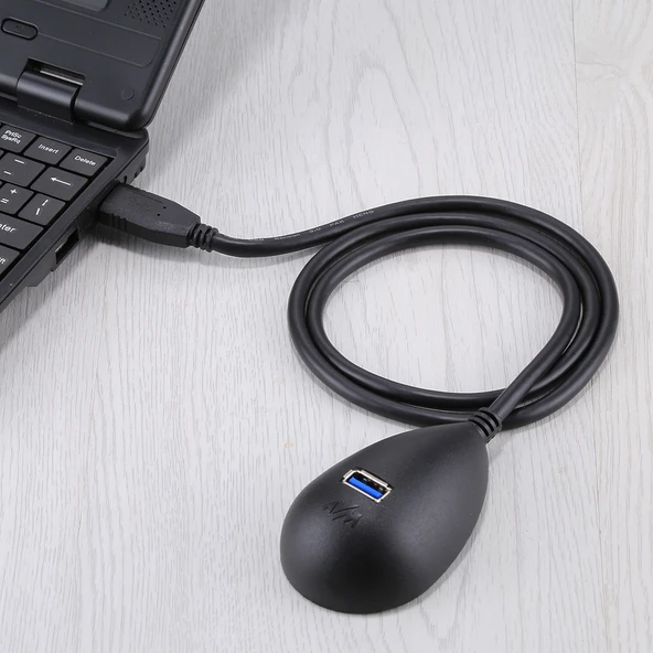 AVM USB 3.0 Erkekten Dişiye Uzatma Veri Senkronizasyon Güç Şarj Kablosu Masaüstü Taban Tutucu 80cm - 5