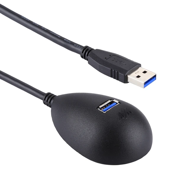 AVM USB 3.0 Erkekten Dişiye Uzatma Veri Senkronizasyon Güç Şarj Kablosu Masaüstü Taban Tutucu 80cm - 4