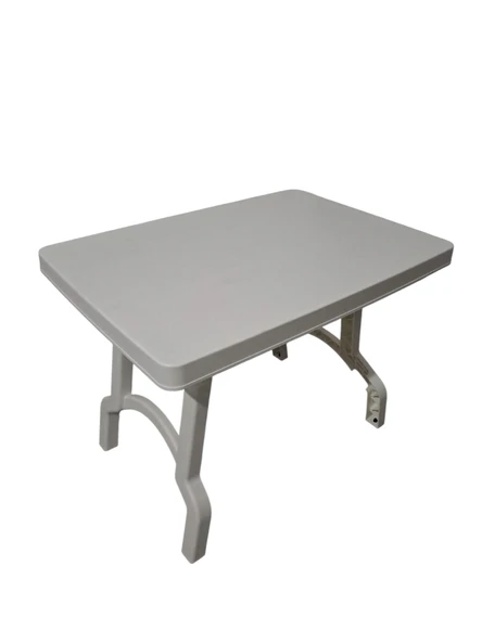 Portatif Büyük Boy Plastik Katlanabilir Piknik Sehpası Kamp Masası Beyaz 78 x 55 x 57 cm - 3