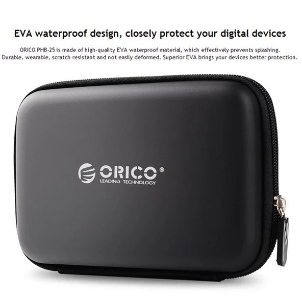 ORICO PHB 25 2.5 İnç SATA HDD Koruyucu Kılıf Siyah - 6
