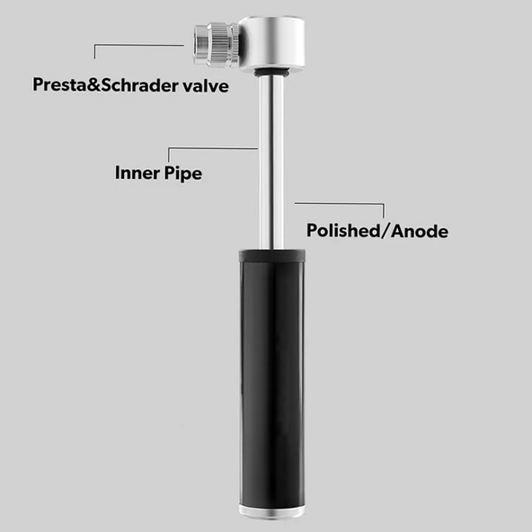 Kırmızı Mini Taşınabilir Alüminyum Bisiklet Pompası Seti Plastik Yapışkanlı Lastik Yaması ve Lastik Kaldırıcı - 3