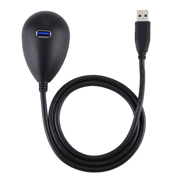 AVM USB 3.0 Erkekten Dişiye Uzatma Veri Senkronizasyon Güç Şarj Kablosu Masaüstü Taban Tutucu 80cm - 3