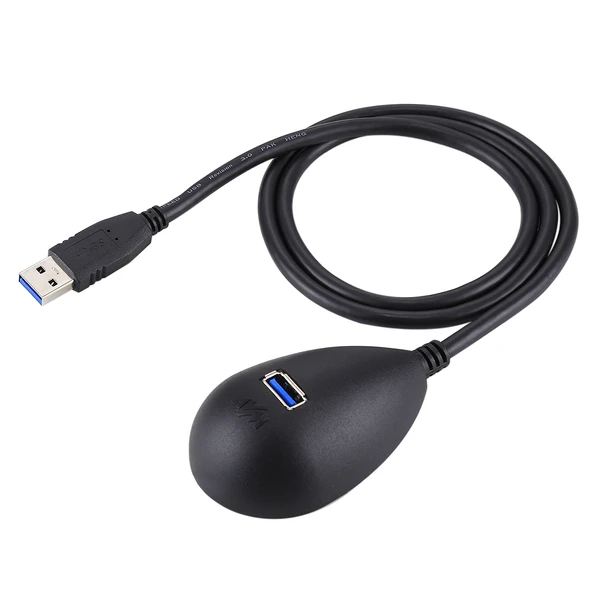 AVM USB 3.0 Erkekten Dişiye Uzatma Veri Senkronizasyon Güç Şarj Kablosu Masaüstü Taban Tutucu 80cm