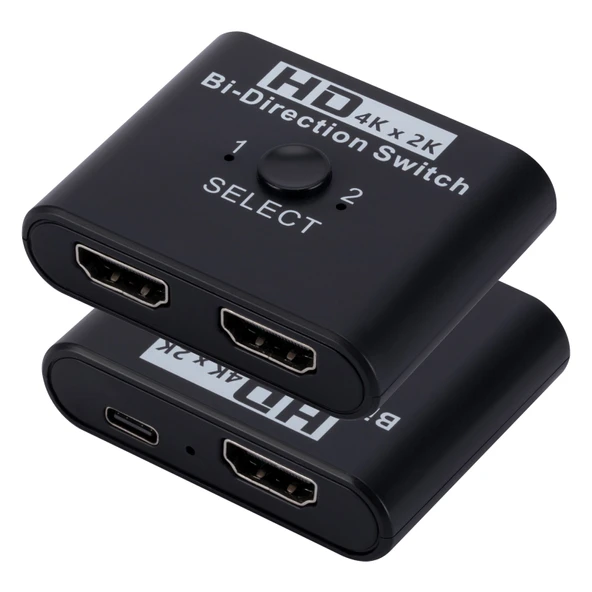 2 Giriş 1 Çıkış 4K HD Çift Yönlü HDMI Anahtarı Model SL