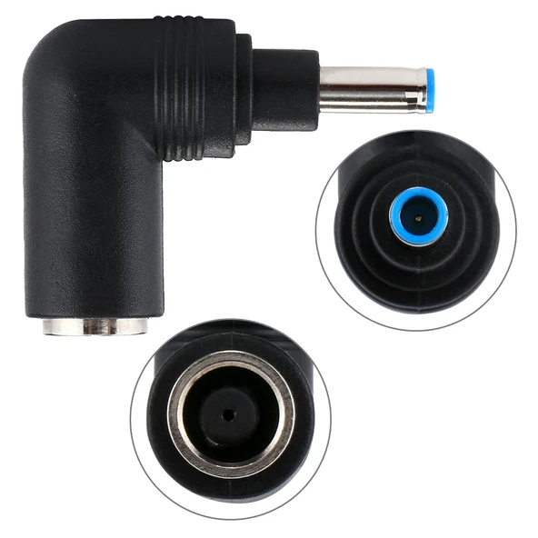 HP Dizüstü Bilgisayar için DC4506 Erkek - DC7406 Dişi Güç Adaptörü 90 Derece Sağ Açı - 5