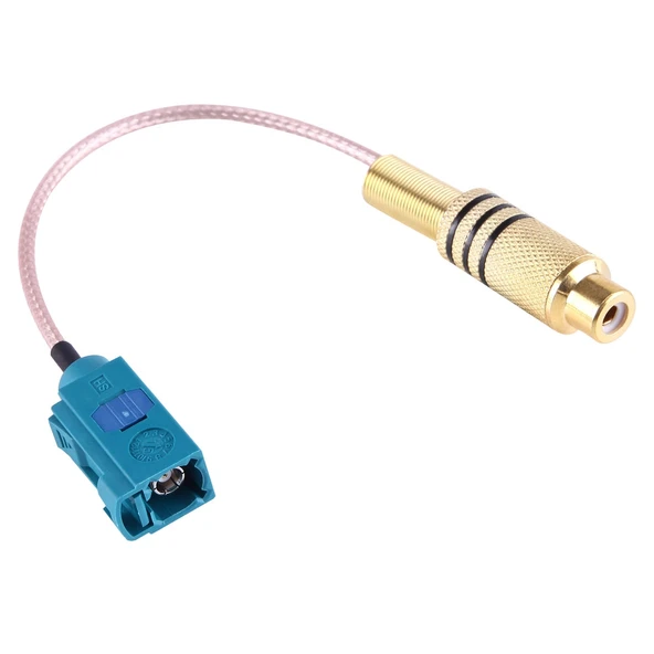 15cm Uzunluğunda RCA Dişi - FAKRA Z Tipi Dişi RG316 Yaylı Kablo - 2
