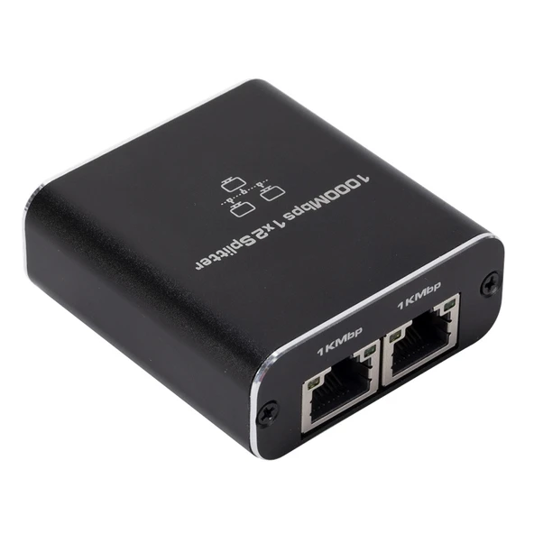 OZHW3 RJ45 1den 2ye Ağ Bölücü Adaptör 1000M LAN Ethernet Dişi Konnektör - 3
