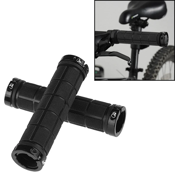 BaseCamp BC-607 Siyah MTB Bisiklet Kilitli Kauçuk Gidon Sapları 1 Çift