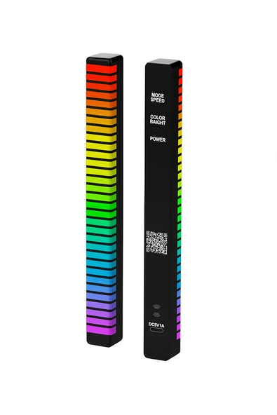 Sese Duyarlı RGB LED Işık Şerit Müzik Ritmine Göre Renk Değiştiren Ambiyans Aydınlatma Otomatik Efektli Dekoratif Işık Sistemi