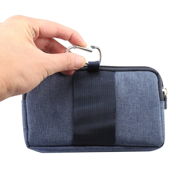 Spor Denim Evrensel Telefon Bel Çantası 5.2 inç ve Altı İçin Mavi S Beden - 8