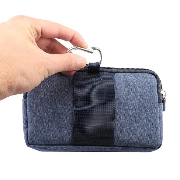 Spor Denim Evrensel Telefon Bel Çantası 6.4-6.5 İnç XL Boy Mavi - 8