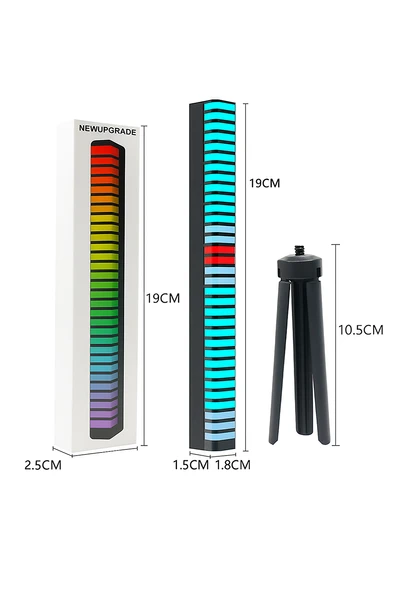 Sese Duyarlı RGB LED Işık Şerit Müzik Ritmine Göre Renk Değiştiren Ambiyans Aydınlatma Otomatik Efektli Dekoratif Işık Sistemi - 3