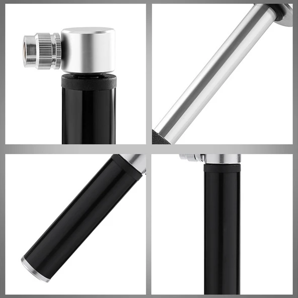 Kırmızı Mini Taşınabilir Alüminyum Bisiklet Pompası Seti Plastik Yapışkanlı Lastik Yaması ve Lastik Kaldırıcı - 5