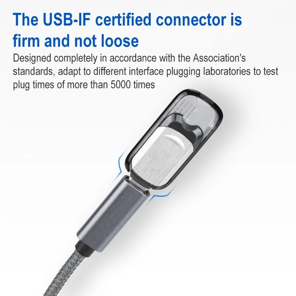 USB 3.0 Erkekten USB-C Dişiye Uzatma Kablosu - Alüminyum Kasa - 5Gbps Hız - 5