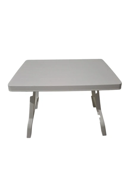 Portatif Büyük Boy Plastik Katlanabilir Piknik Sehpası Kamp Masası Beyaz 78 x 55 x 57 cm - 4