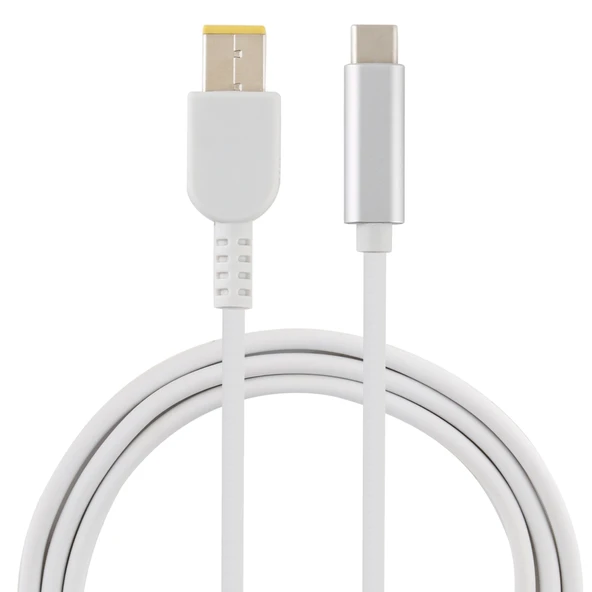 Lenovo Dizüstü Bilgisayar İçin USB-C Tip Cden Büyük Kare Erkek Güç Şarj Kablosu 1.5 Metre