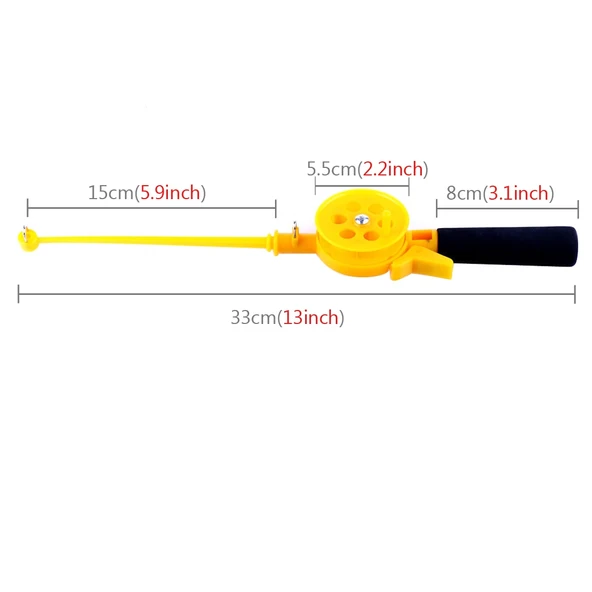 33cm Taşınabilir Plastik Kış Buz Balıkçılığı Kamışı Mini Dere Gölet Olta - 3