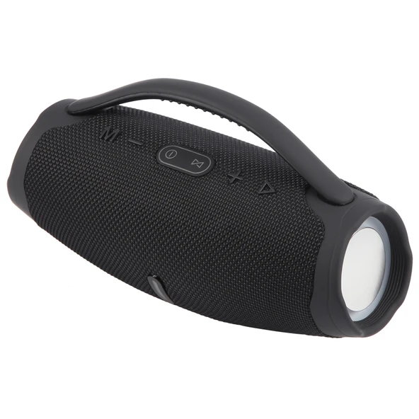 BOX3 Mini LED Su Sıçramasına Dayanıklı Taşınabilir Bluetooth Stereo Hoparlör Dahili Mikrofon Siyah