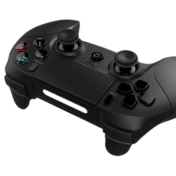 Kablosuz Oyun Kumandası Çift Motorlu Siyah Model XB-006 PS4 PS3 Uyumlu - 5