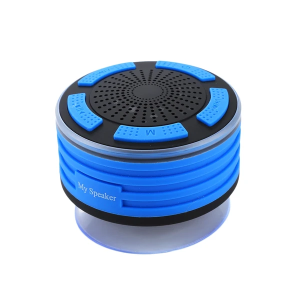 F013 Mini Taşınabilir IPX7 Su Geçirmez Bluetooth 4.0 Stereo Hoparlör Renkli LED Işık ve Vakumlu Tabanlı Mikrofonlu FM Radyo Destekli 10m Bluetooth Mesafesi - 2